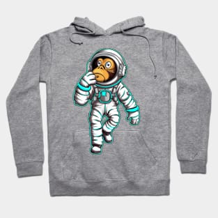 Astraminals Cartoon Monkeynaut Blue Hoodie